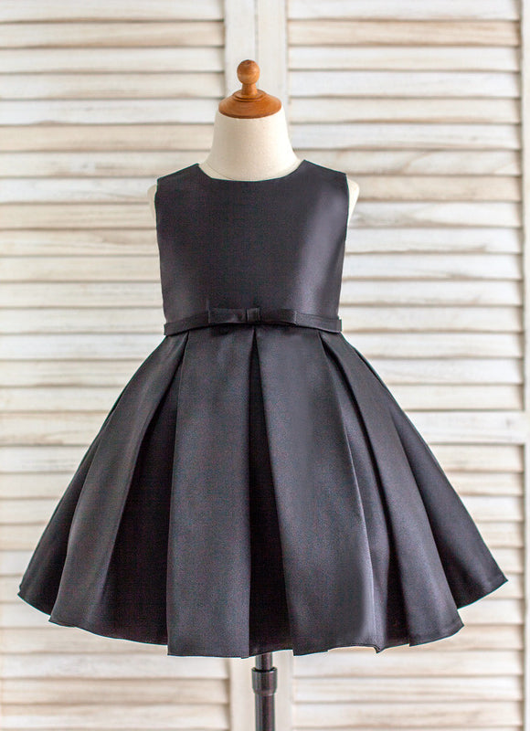 Robe Trapèze Satin Vert Poudré - gallery 2