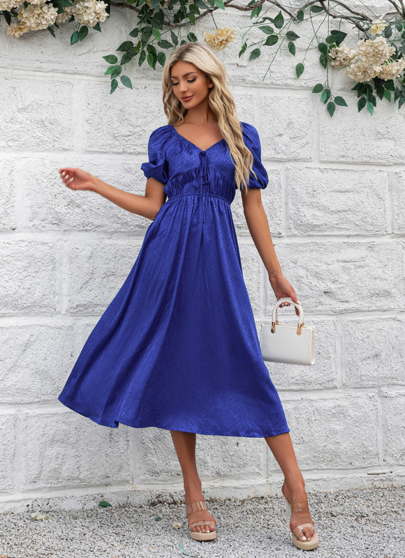 Robe Trapèze Éclat Indigo - gallery 4