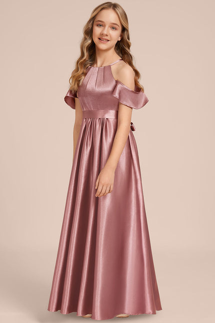 Robe Trapèze Satin Bordeaux - gallery 3