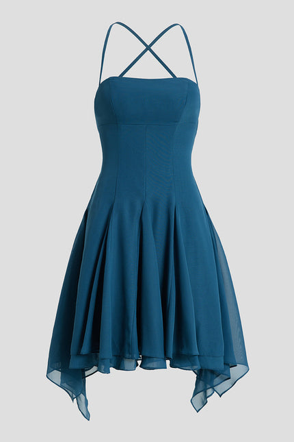 Robe Trapèze Azur Élégante