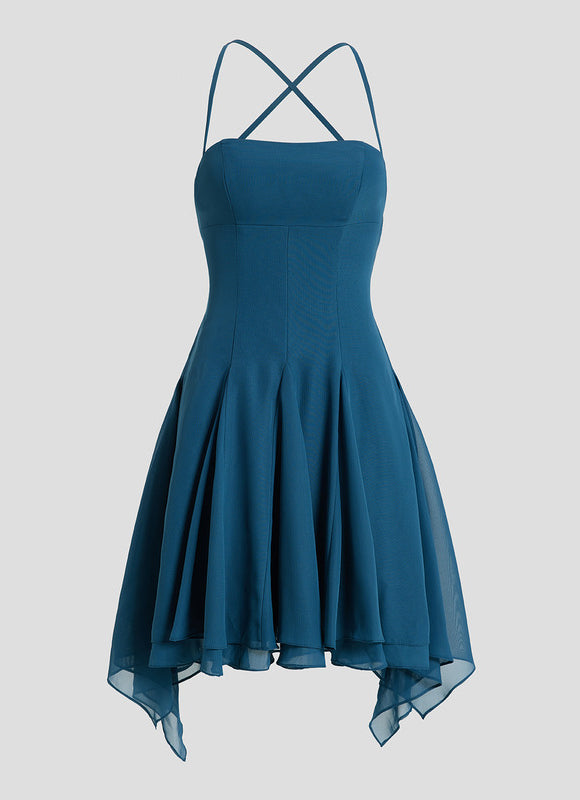 Robe Trapèze Azur Élégante