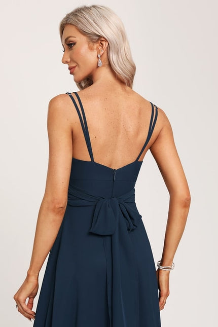 Robe Trapèze Mousseline Fendue - gallery 4