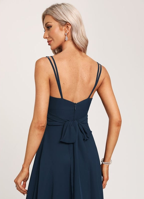 Robe Trapèze Mousseline Fendue - gallery 4