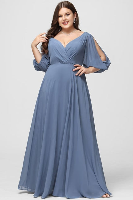 Robe Trapèze Mousseline Fendue - gallery 6