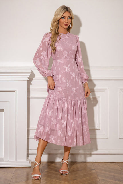 Robe Trapèze Chiffon Floral