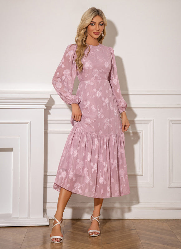 Robe Trapèze Chiffon Floral