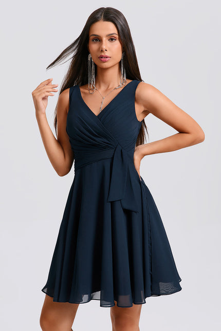 Robe Trapèze Vague Marine - gallery 7