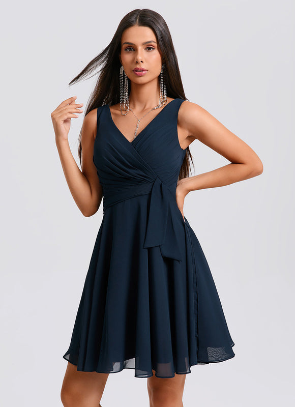 Robe Trapèze Vague Marine - gallery 7
