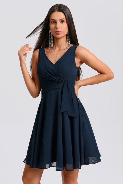 Robe Trapèze Vague Marine - gallery 7
