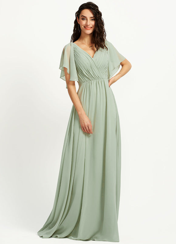 Robe Trapèze Mousseline Fendue - gallery 3