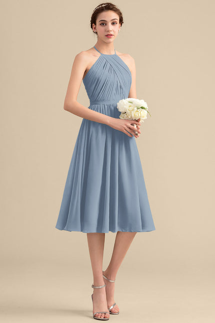 Robe Trapèze Bleu Nuage - gallery 4