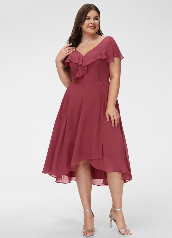 Robe Trapèze Fluide Asymétrique - gallery 7