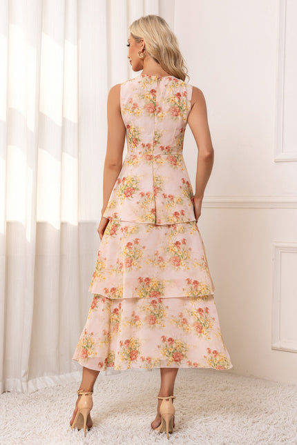 Robe Trapèze Florale Douce - gallery 1