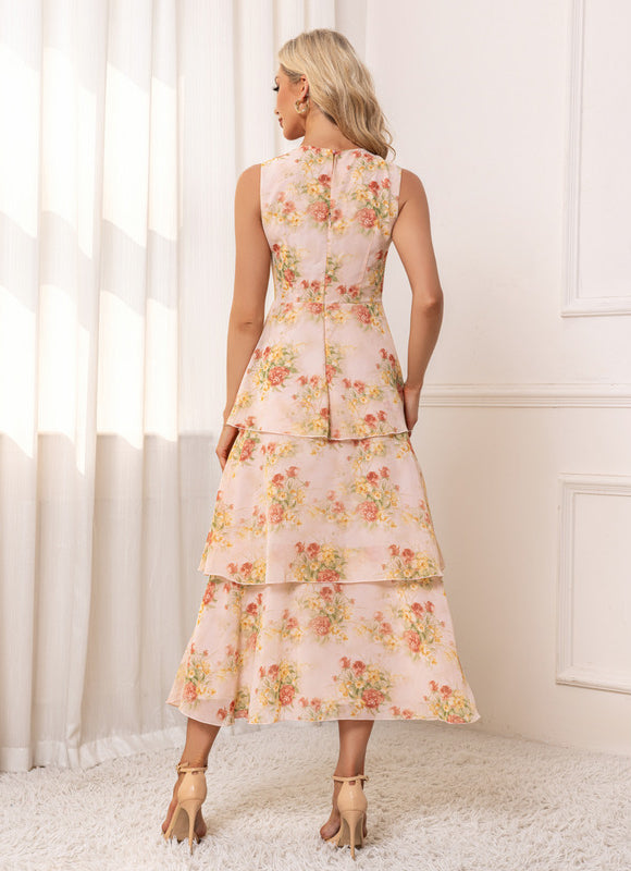 Robe Trapèze Florale Douce - gallery 1