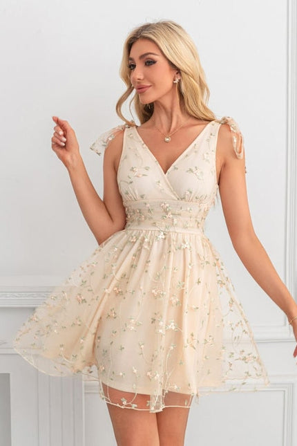 Robe Trapèze Tulle Floral - gallery 3