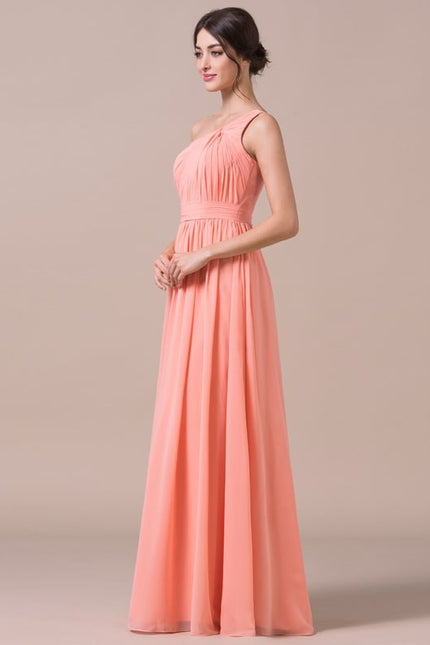 Robe Trapèze Asymétrique Beige - gallery 3