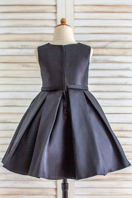 Robe Trapèze Satin Vert Poudré - gallery 3