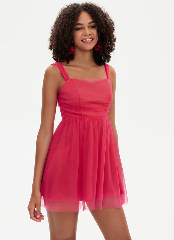 Robe Trapèze Fuchsia Envoûtante - gallery 7