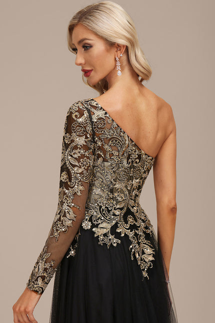 Robe Trapèze Chic Tulle Noir - gallery 7