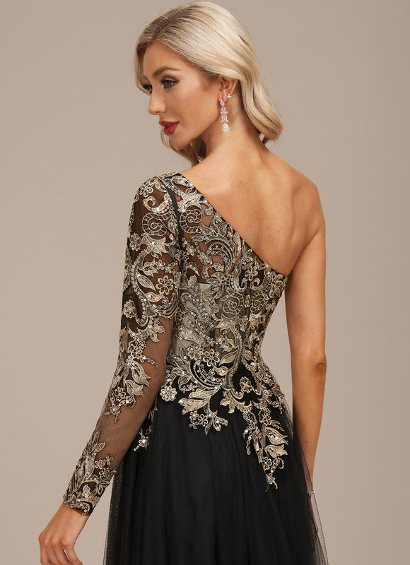 Robe Trapèze Chic Tulle Noir - gallery 7