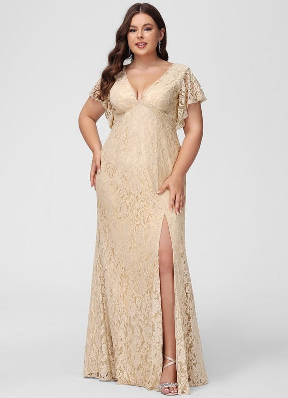 Robe Trapèze Dentelle Lavande - gallery 6