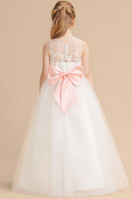 Robe Trapèze De Mariage Enfant - gallery 3