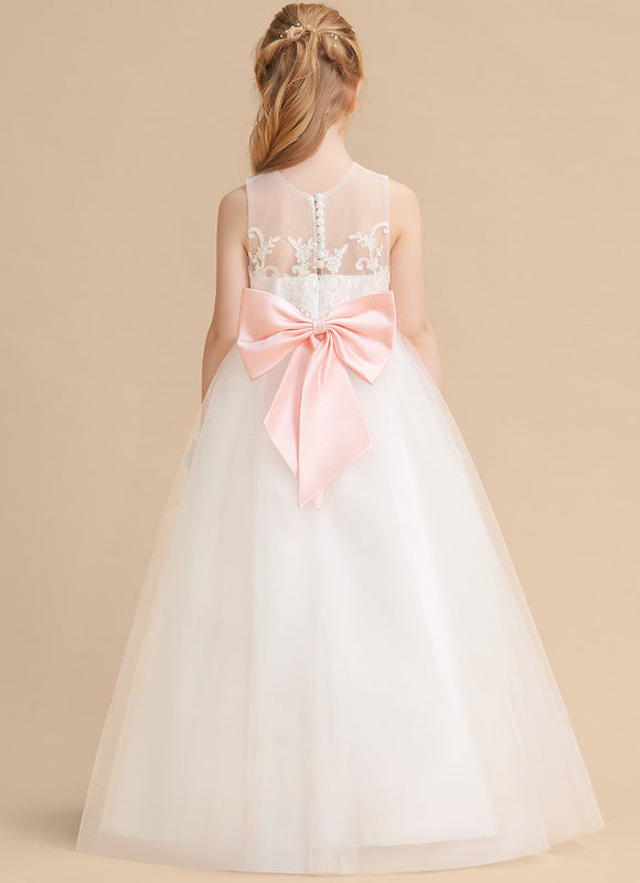 Robe Trapèze De Mariage Enfant - gallery 3