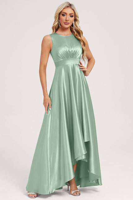 Robe Trapèze Satin Émeraude Enchanté - gallery 4