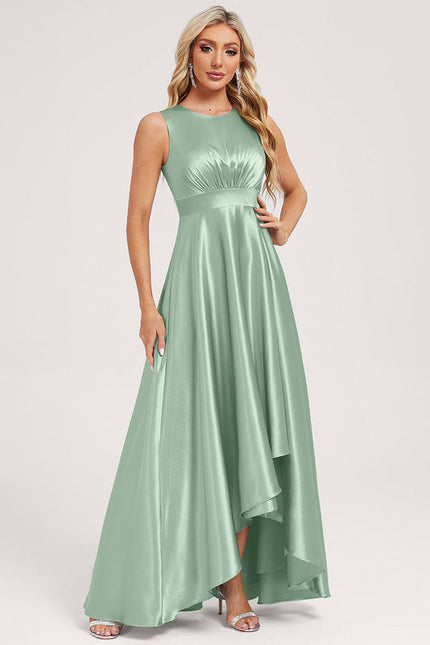 Robe Trapèze Satin Émeraude Enchanté - gallery 4