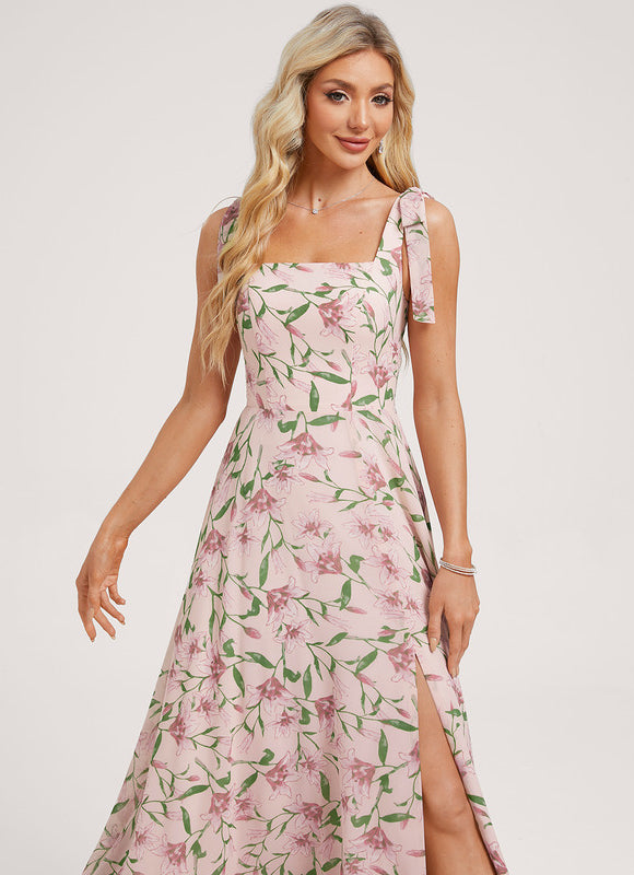 Robe Trapèze Élégante Vert Clair - gallery 2