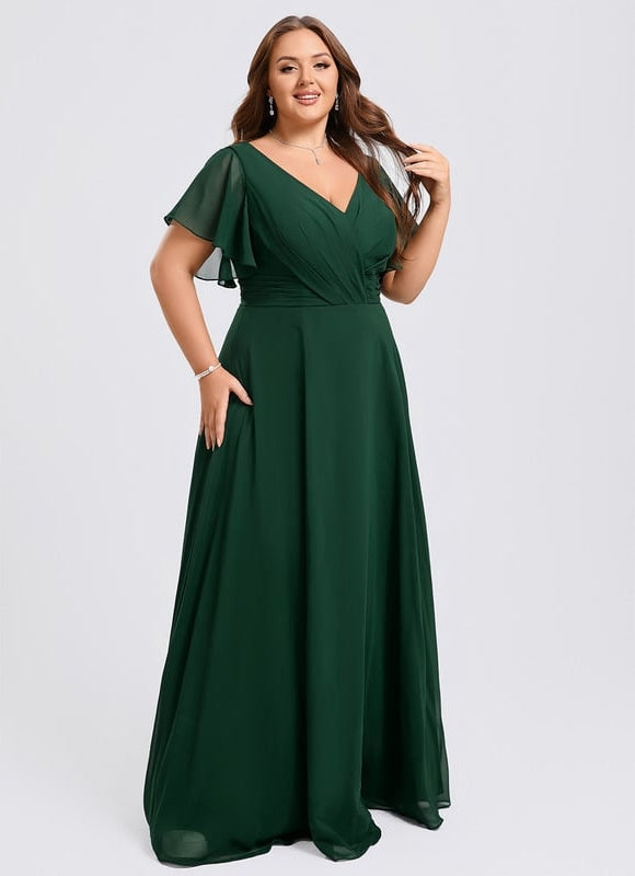 Robe Trapèze Mousseline Fendue - gallery 6