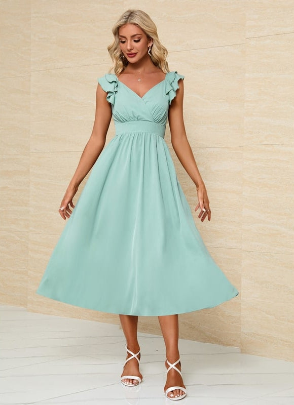 Robe Trapeze Volant - gallery 4