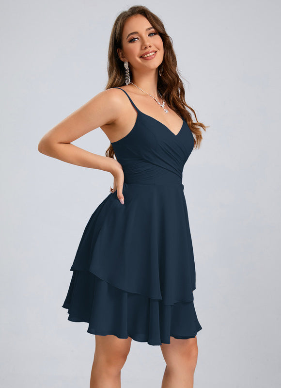 Robe Trapèze Marine Éthérée - gallery 9