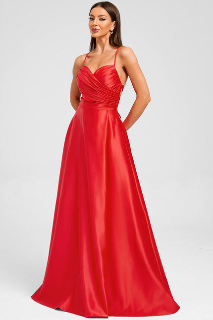 Robe Trapèze Éclat Rubis Flottant - gallery 2
