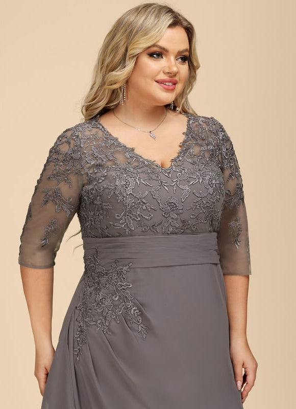 Robe Trapèze Nuance De Velours - gallery 9