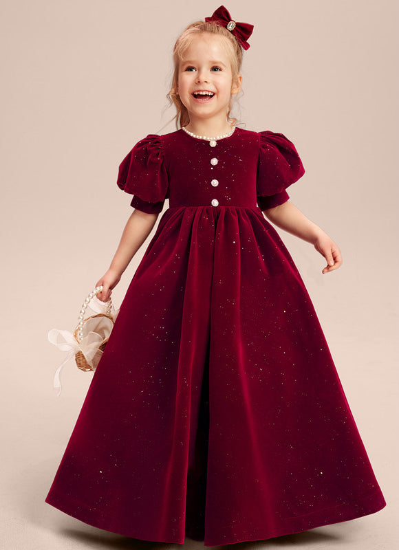 Robe Trapèze Velours Rubis - gallery 1
