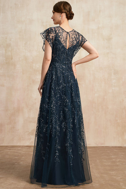Robe Trapèze Éclat Bleu Nuit - gallery 3