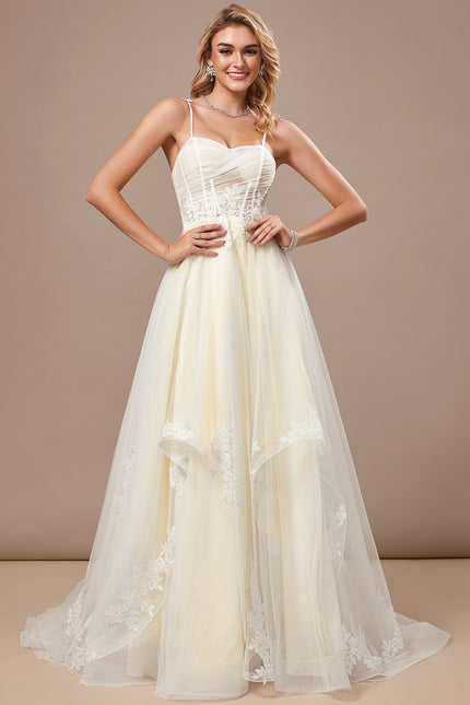 Robe Trapèze Élégance Tulle Crème - gallery 3