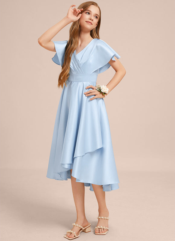 Robe Trapèze Satin Marine Chic - gallery 1