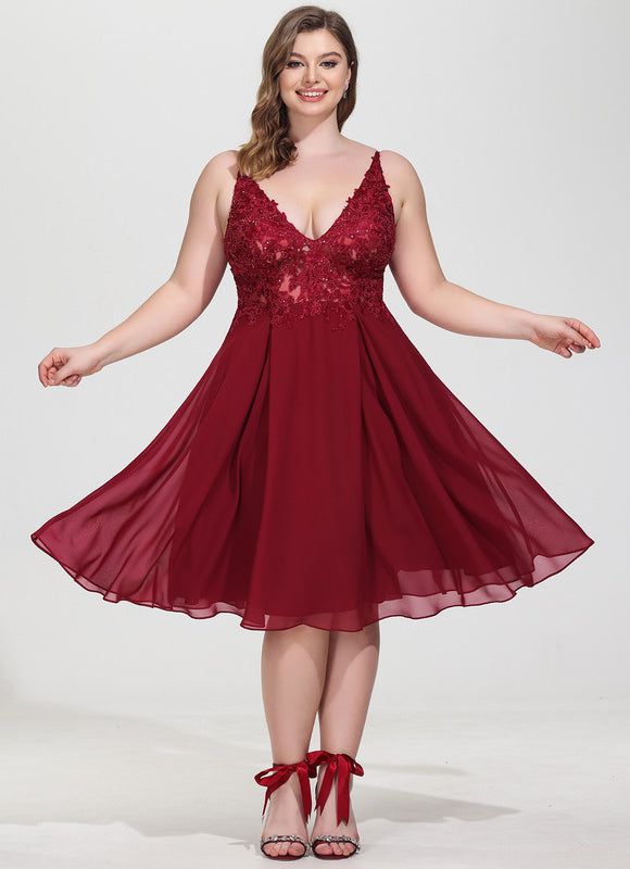Robe Trapèze Éclat Rosé Flottant - gallery 7