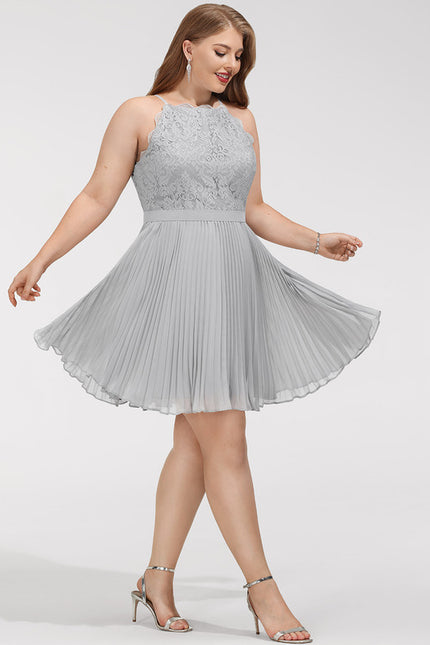 Robe Trapèze Lueur Grise Élégante - gallery 8