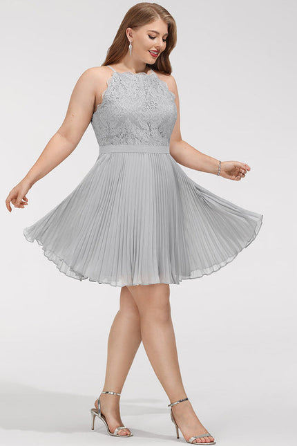Robe Trapèze Lueur Grise Élégante - gallery 8