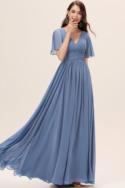 Robe Trapèze Mousseline Fendue - gallery 3