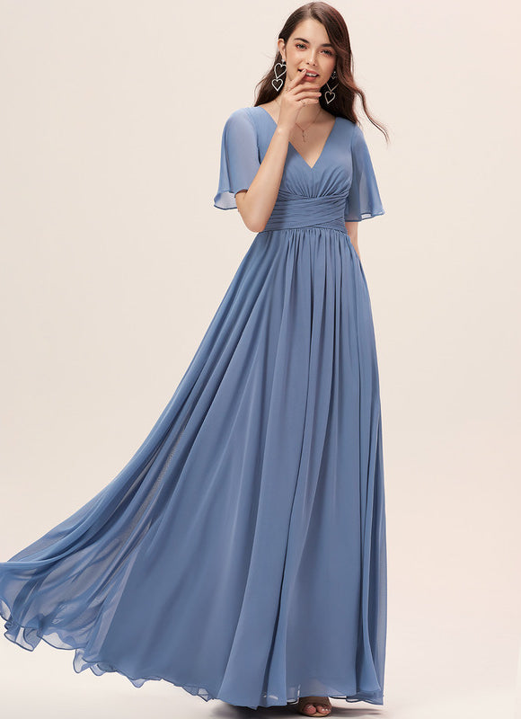 Robe Trapèze Mousseline Fendue - gallery 3