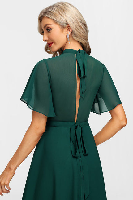 Robe Trapèze Vert Émeraude - gallery 3