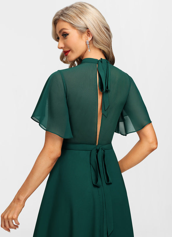 Robe Trapèze Vert Émeraude - gallery 3