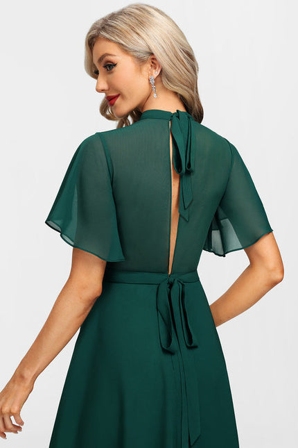 Robe Trapèze Vert Émeraude - gallery 3