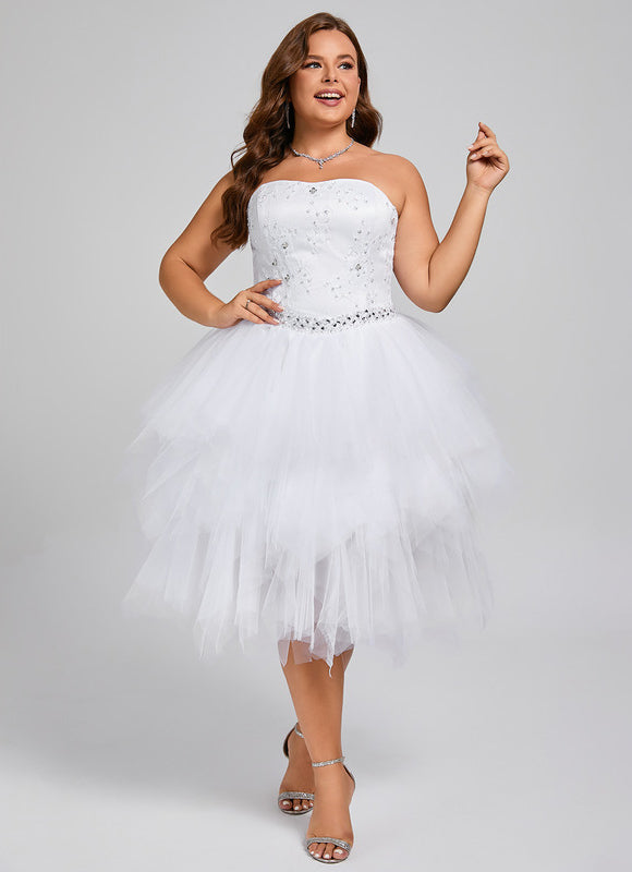 Robe Trapèze Lueur De Paillettes - gallery 5