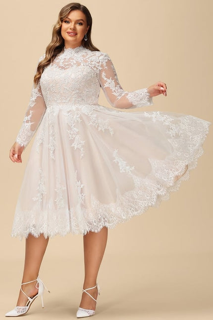 Robe Trapèze Écrue Élégante - gallery 6
