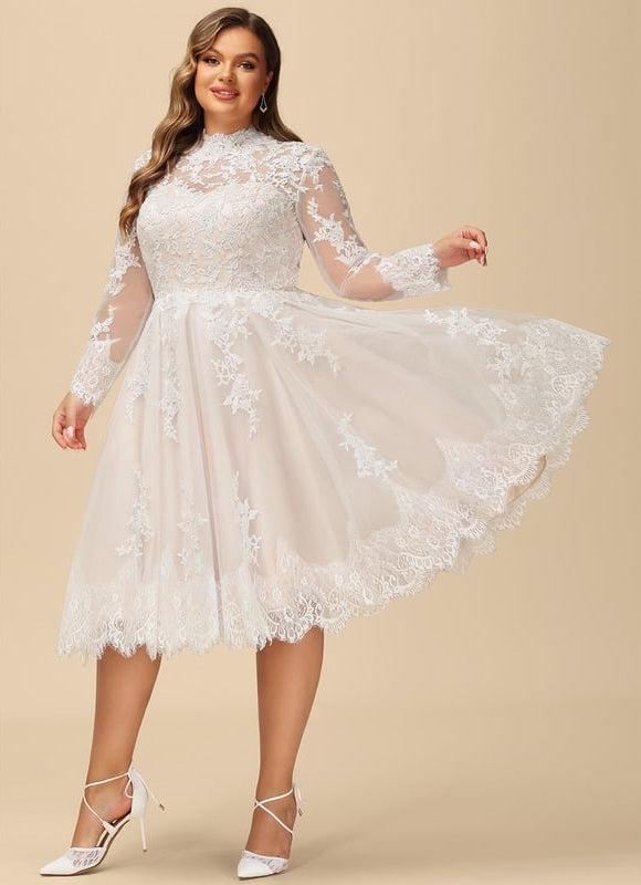 Robe Trapèze Écrue Élégante - gallery 6